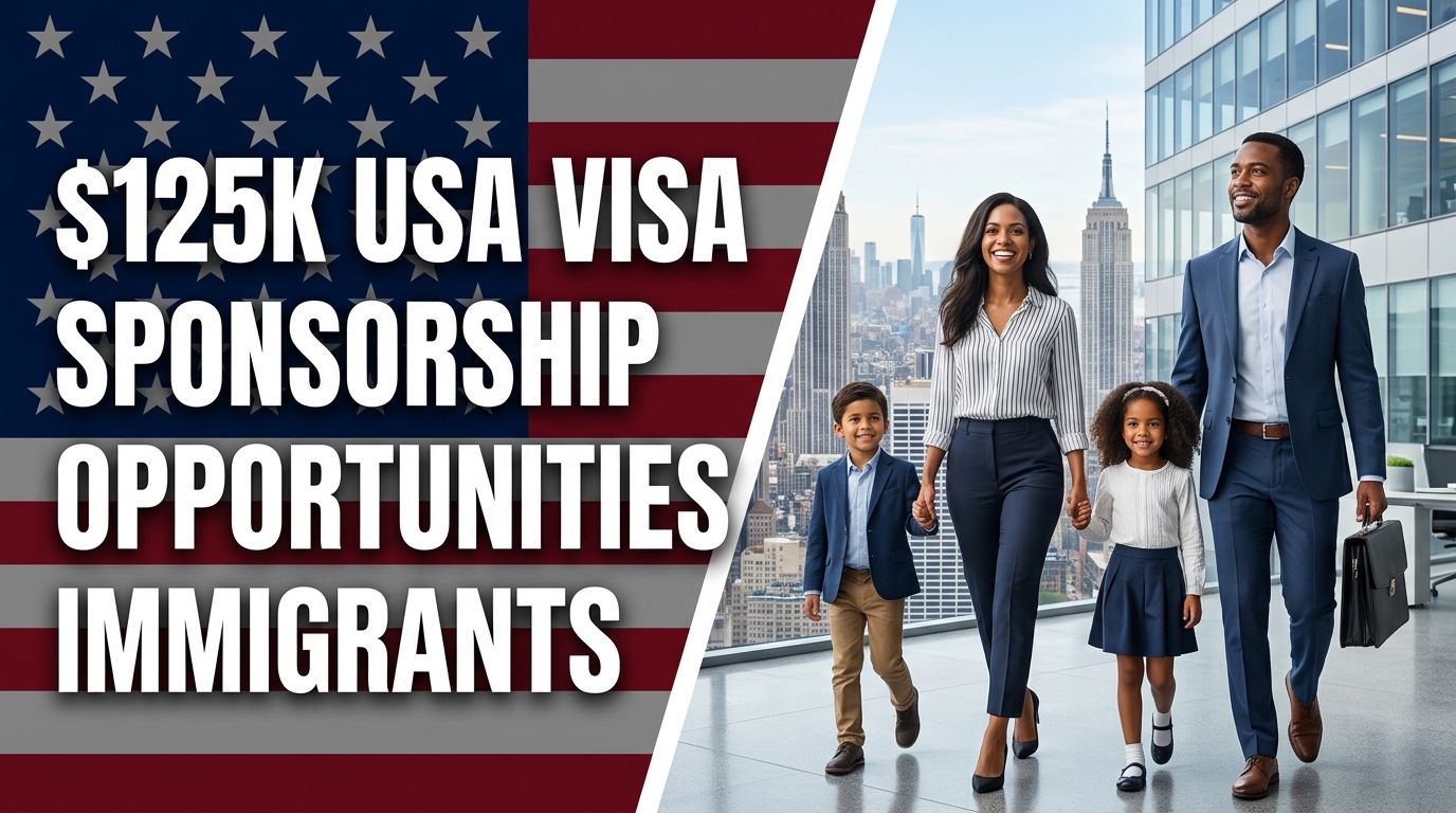$125k USA Visa Sponsorship Opportunities Immigrants